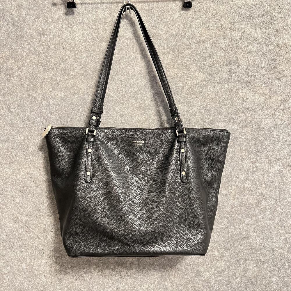 Kate Spade Bag Womens Size Large Black Pebbled Leather Tote Shoulder Purse